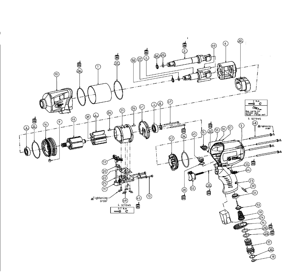 Figure 0 Diagram and Parts List for CP7759Q-2  Chicago Pneumatic Wrench